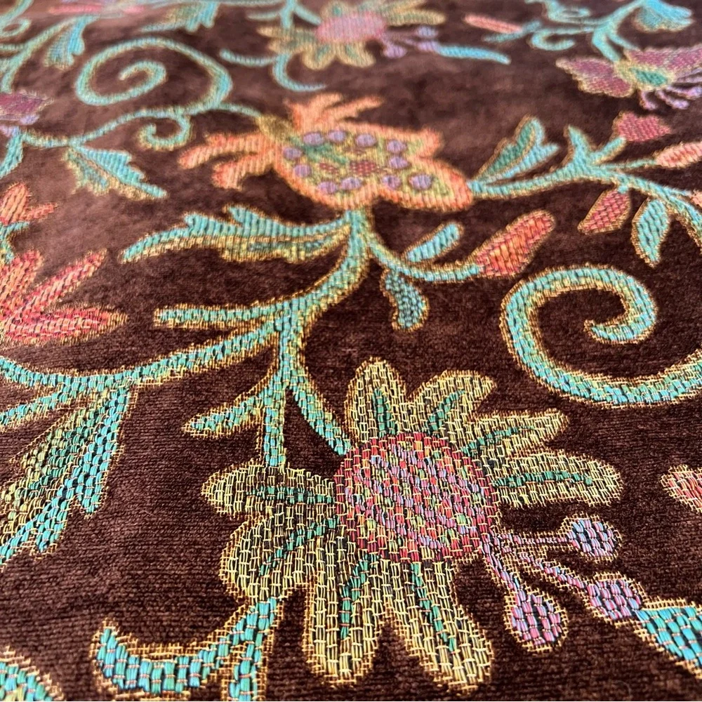 Vintage Maggie Sweet Floral Tapestry Rug Chenille Blazer Coat Jacket Size Medium - Picture 11 of 16